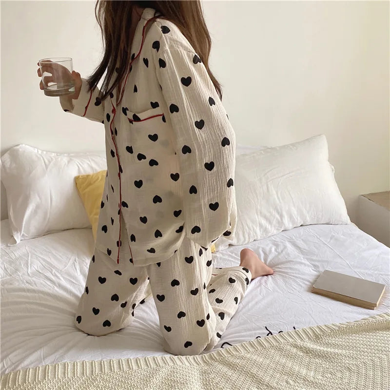 Ámbar | Pijama con corazón de ensueño