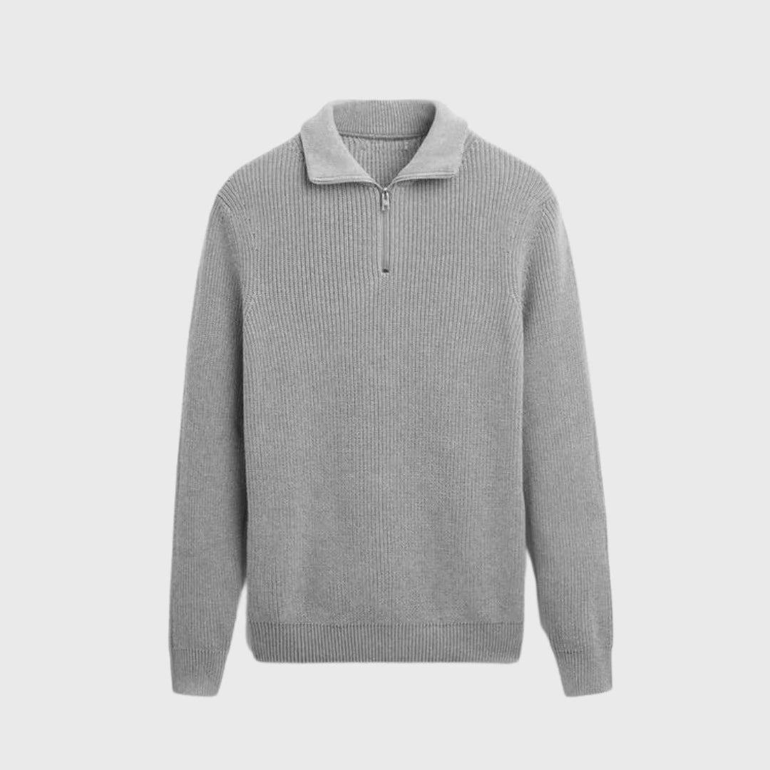 Sweather with Zip Neck 100% Cotton