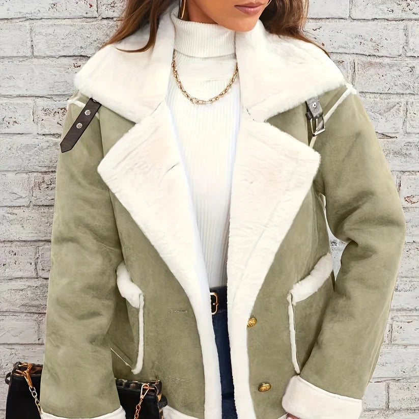 Betheknow | Women's Elegant Winter Jacket with Faux Fur Collar