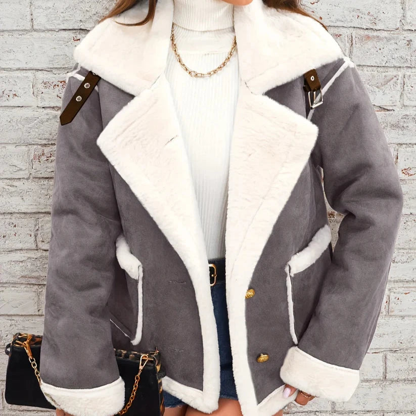 Betheknow | Women's Elegant Winter Jacket with Faux Fur Collar