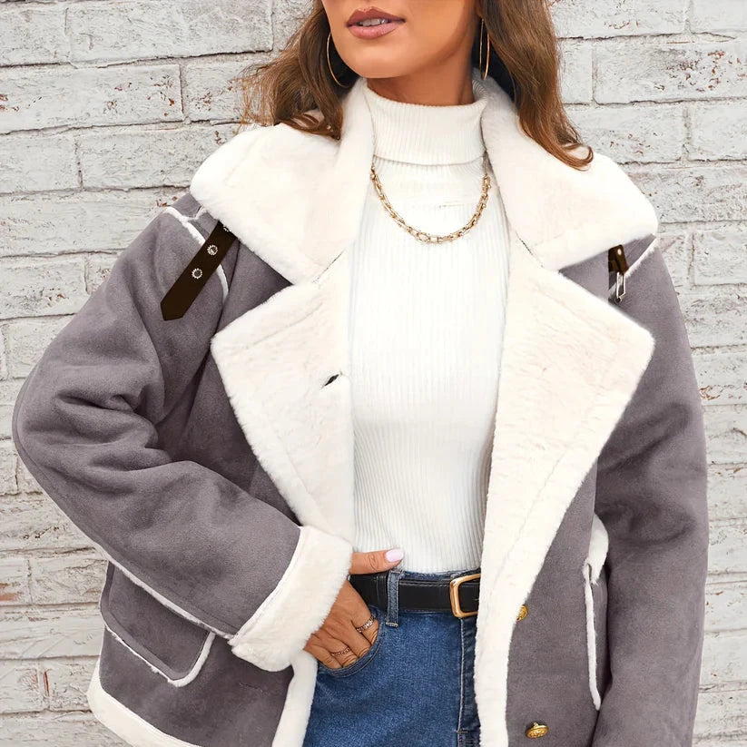 Betheknow | Women's Elegant Winter Jacket with Faux Fur Collar