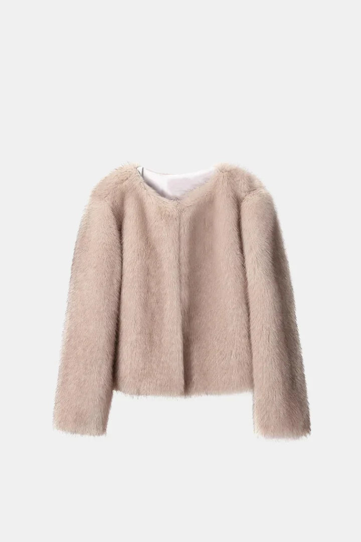 BetheKnow | Women's jackets elegant fur jacket