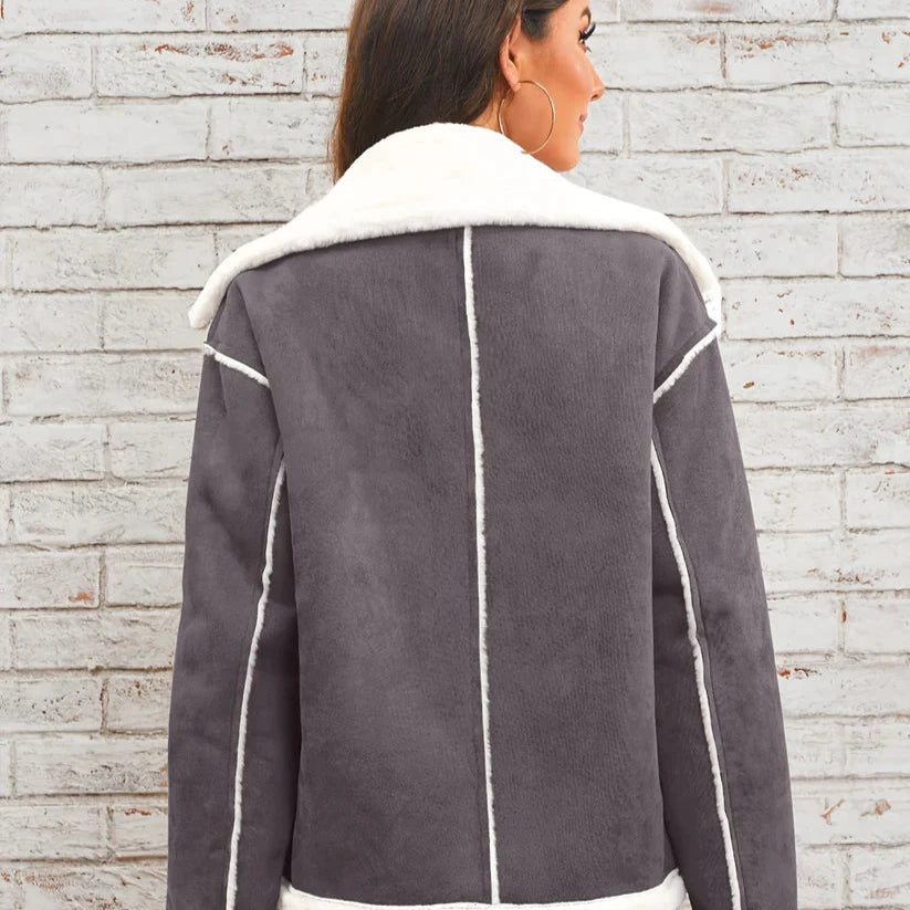 Betheknow | Damen Elegante Winterjacke mit Kunstpelzkragen