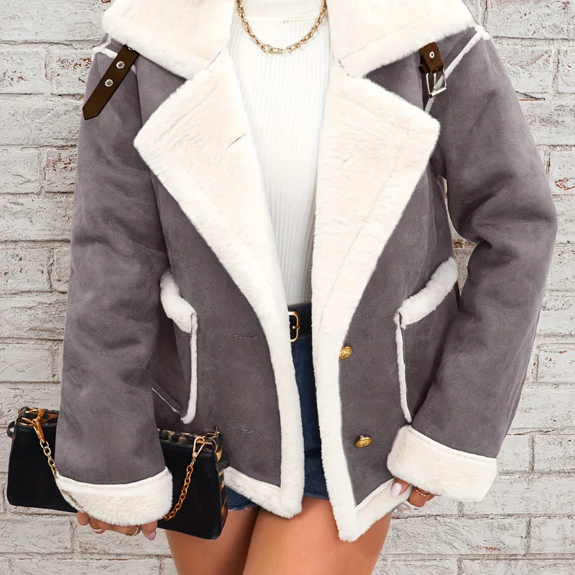 Betheknow | Women's Elegant Winter Jacket with Faux Fur Collar