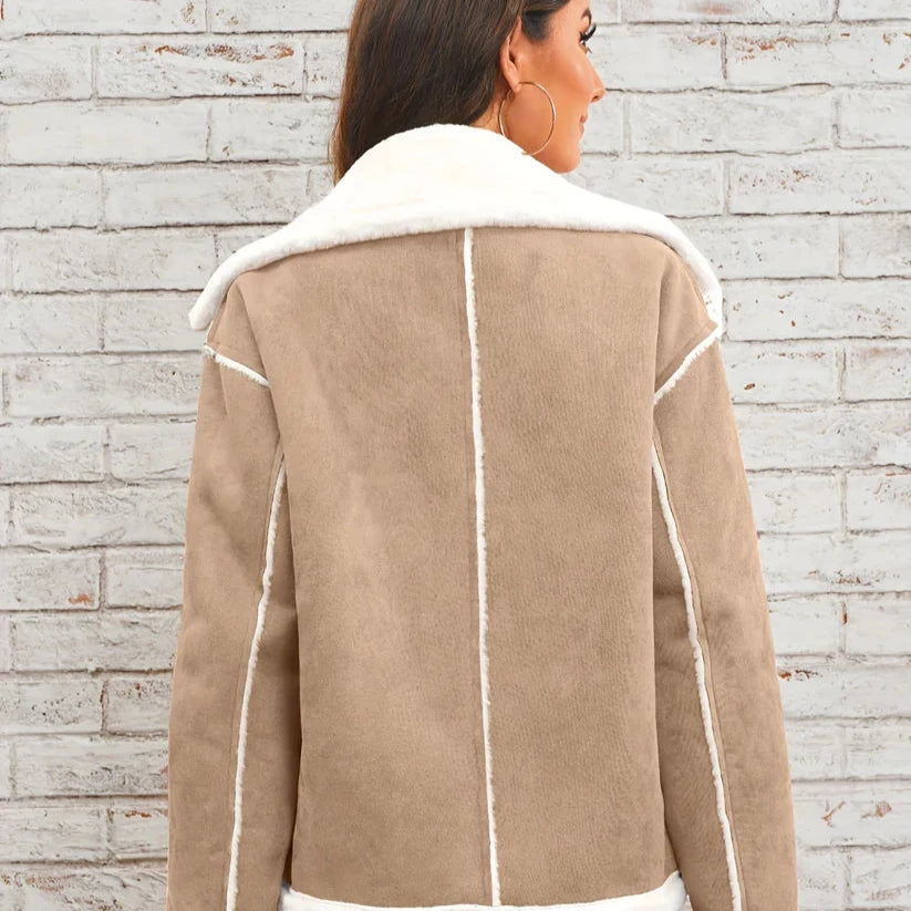 Betheknow | Damen Elegante Winterjacke mit Kunstpelzkragen