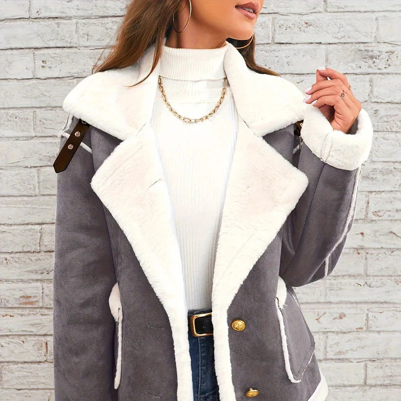 Betheknow | Women's Elegant Winter Jacket with Faux Fur Collar