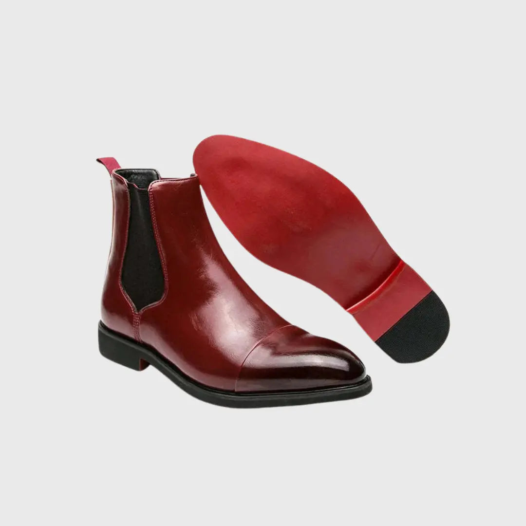 Annibale Carracci Handcrafted Leather Chelsea Boots