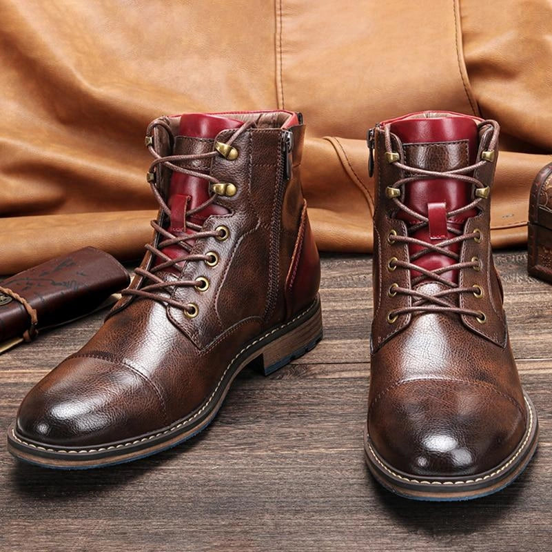 Cris | Herren Handfertige Oxford-Stiefel aus Hochwertigen Leder