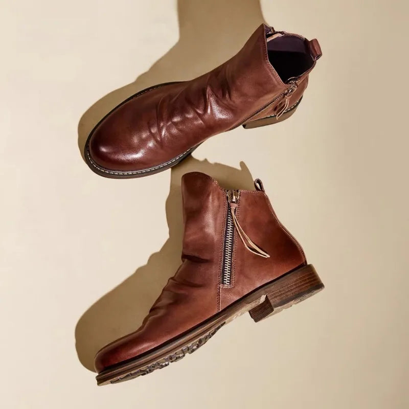 Bernardo Cavallino Leather Boots