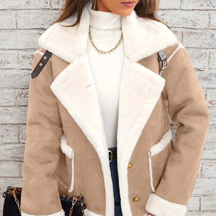 Betheknow | Women's Elegant Winter Jacket with Faux Fur Collar