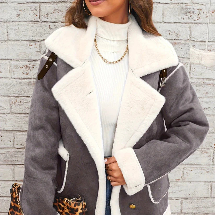 Betheknow | Women's Elegant Winter Jacket with Faux Fur Collar