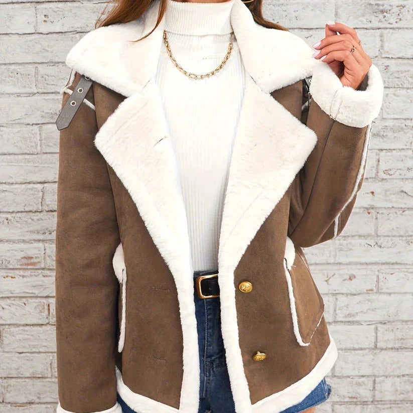 Betheknow | Women's Elegant Winter Jacket with Faux Fur Collar